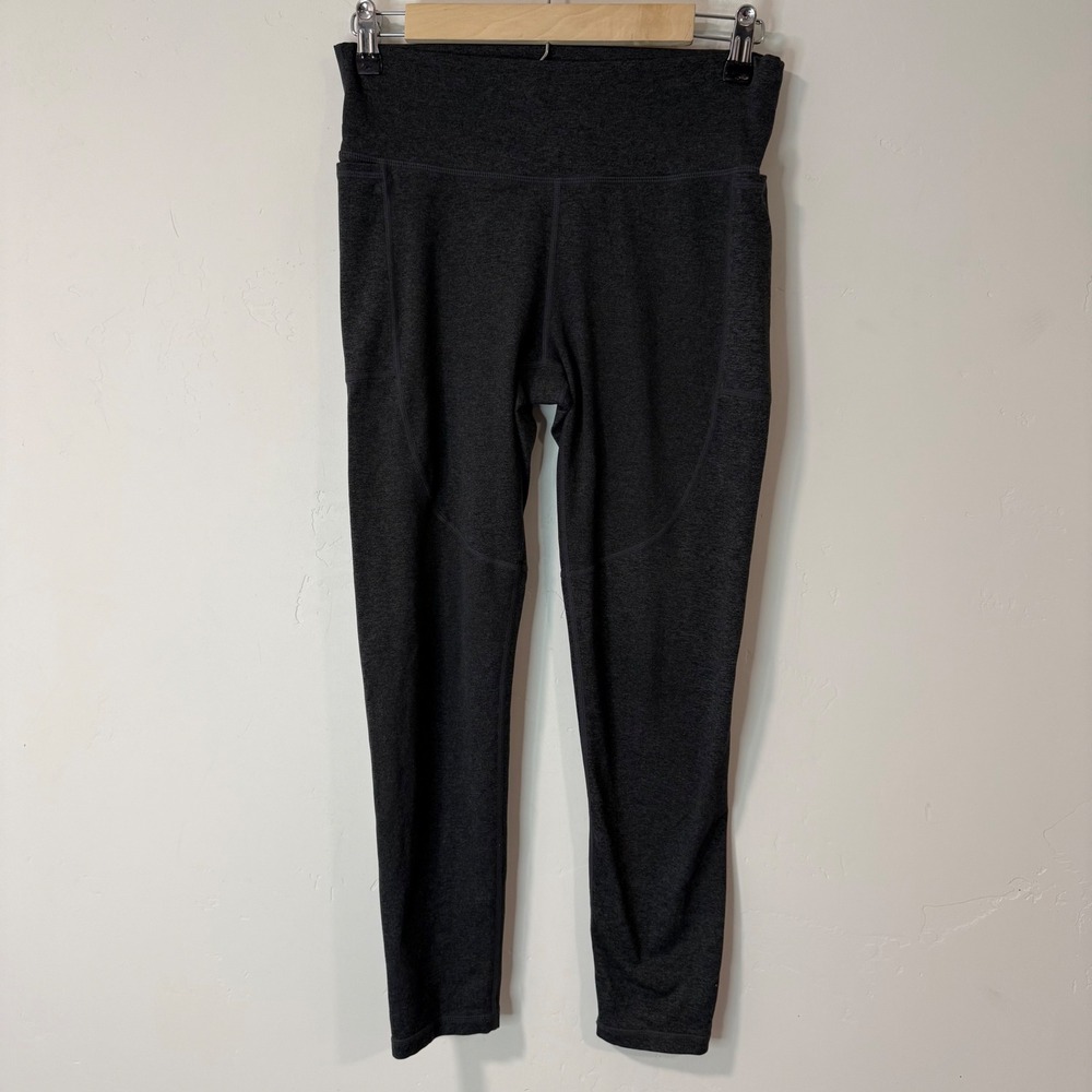 Vuori Womens Leggings Small Gray High Rise Side Pocket Performance Crop